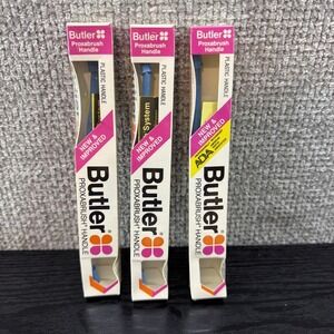 3 NEW Vtg Butler Proxabrush Handles Plastic # 605 P Sealed NOS Lot Discontinued